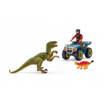 Schleich Dinosaurus 41466 Quad escape from Velociraptor