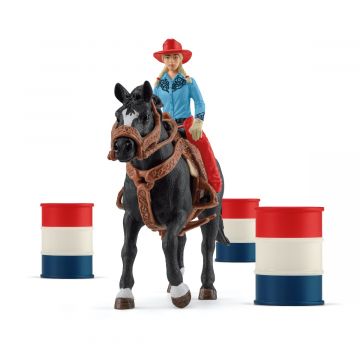 Schleich Farm World Cowgril Barrel Racing Fun 42576