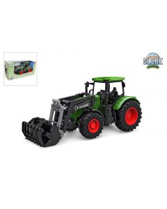 Kids Globe Farming Tractor with front loader green 27 cm 540472