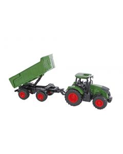 Kids Globe Farming Tractor with trailer green 41 cm 540520