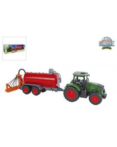 Kids Globe Farming Tractor with liquid manure tank green/red 49cm 540521