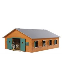 Kids Globe Horse stable Wood Brown 1:24 with 7 boxes 610595