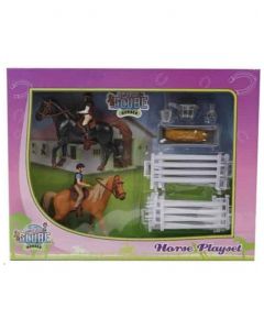 Kids Globe playset 2 horses with riders and accessories 640072