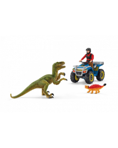 Schleich Dinosaurus 41466 Quad escape from Velociraptor