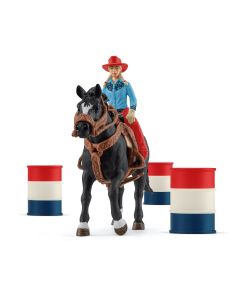 Schleich Farm World Cowgril Barrel Racing Fun 42576