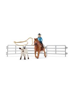 Schleich Farm World Cowgirl Team Roping Fun 42577